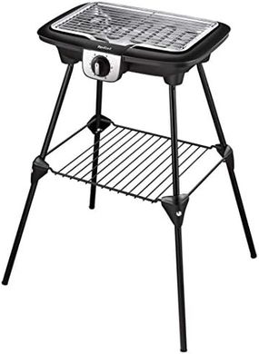 Tefal barbacoa eléctrica multifunción easy Grill 2 en 1 de horno BBQ Parrilla y plancha (uso interior y exterior 2100 W Barbacoa con soporte Negro