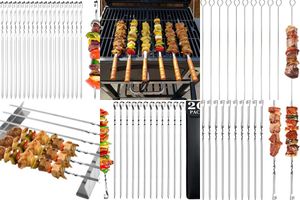 Brochetas para barbacoa de acero inoxidable