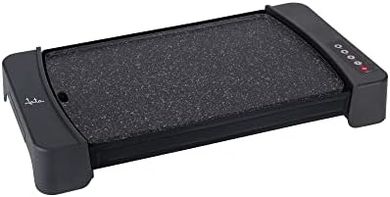 Jata Electric Plancha: 4 heat settings, non-stick, 2600W, easy clean.
