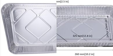 Bandejas de aluminio grandes para hornear, barbacoa y alimentos.
