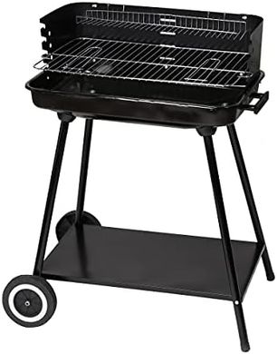 Parrilla Barbacoa Milena: acero negro 57x38x80 cm