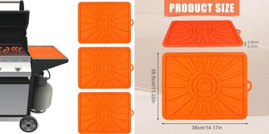 Protectores de silicona para parrilla Blackstone (naranja)