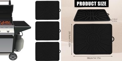 Protectores de silicona para parrilla Blackstone (4 piezas, 36x28.5cm)