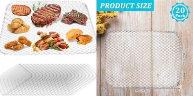 Alfombrillas de malla desechables para barbacoa: 16x12 pulgadas.