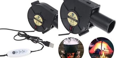Soplador USB Barbacoa: 3 velocidades, potente, portátil.