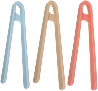Pinzas de silicona mini para cocina: 3 colores, 5.5".