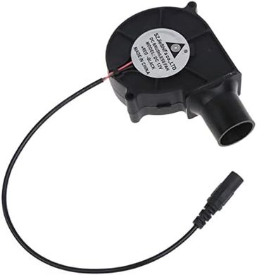 Ventilador barbacoa 12V: potente, portátil, para camping y cocina.
