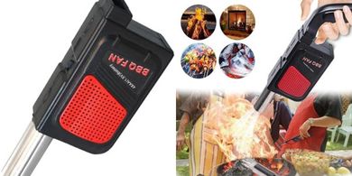 Soplador eléctrico portátil para barbacoa
