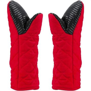 Guantes de horno largos y resistentes al calor (500℉), antideslizantes y suaves.