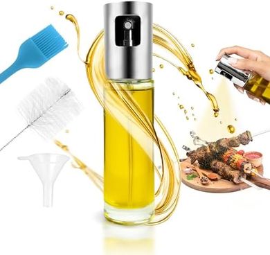 Dispensador aceite oliva acero inoxidable: rociador cocina 100ml
