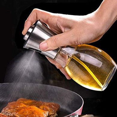 Pulverizador de aceite inoxidable 200ml: dispensador de aceite y vinagre.
