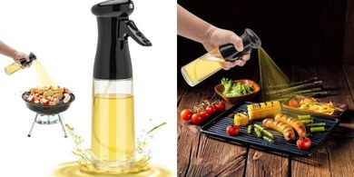 Pulverizador de aceite de oliva: botella de vidrio recargable 200ml