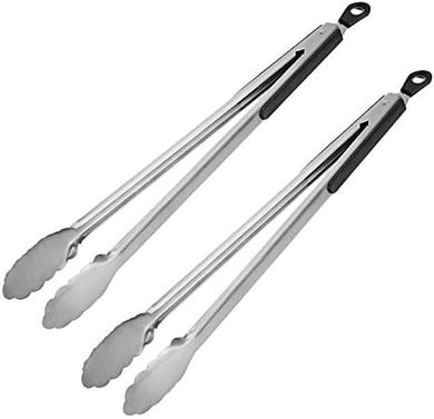 Pinzas para barbacoa AOOSY: acero inoxidable, 14 pulgadas, resistentes al calor.