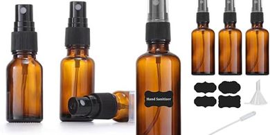 Botellas spray ámbar 50ml: 4 unidades recargables