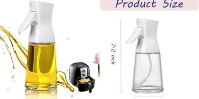 Pulverizador de aceite de oliva HZYUEKUN (180 ml) para cocinar.