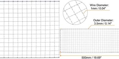 Rejilla barbacoa acero inoxidable 19.7x7.5",  para hornear, ahumar y asar.
